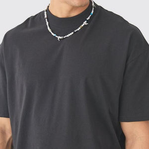 Équipage sur mesure imprimé pour hommes, Ringer Prix de gros Chemise imprimée décontractée à manches courtes et col rond pour hommes 100% coton - Product Image 6