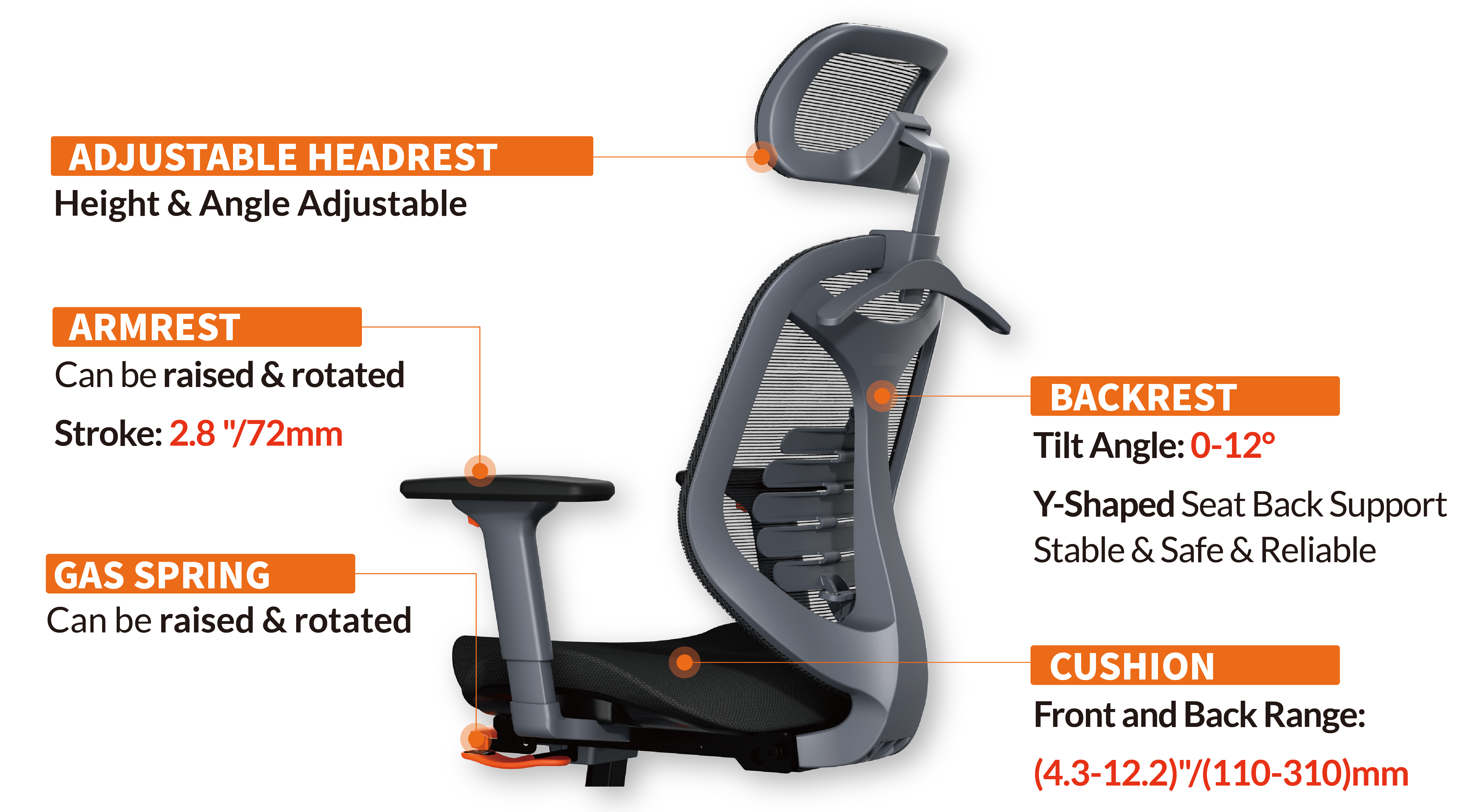 Fitness Chair Ergonomic VF-F216DBU