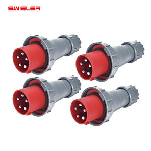 Conectores de Alimentación de Aviación Trifásicos de 5 Polos, 63A, Impermeables, Industriales, <span class=keywords><strong>Macho</strong></span>, para Distribuidor, Cable de Extensión de Alimentación - Product Image 1