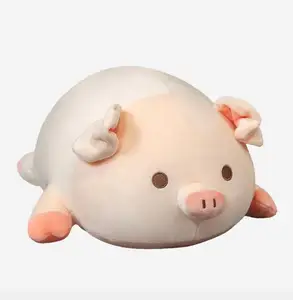 Manufacturer Ecofriendly Lovely Pig Soft Plush Toy Stuffed Throw Pillow Pink Pig Doll