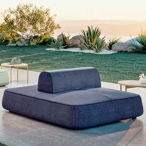 Fabrika özel lüks otel veranda dış mekan mobilyası Set su geçirmez kumaş bahçe kanepe