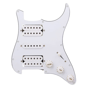 3ply Trắng nạp bảo vệ tấm Prewired Guitar <span class=keywords><strong>Pickguard</strong></span> với <span class=keywords><strong>HSH</strong></span> pickup cho ST guitar điện - Product Image 1