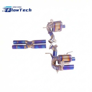 ระบบท่อไอเสียแคทแบคแบบวาล์วไทเทเนียม พร้อมท่อ X-Pipe และการเคลือบสีฟ้าไหม้ สำหรับรถเฟอร์รารี่ 812 6.5L V12 ปี 2017-2024 - Product Image 6