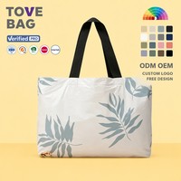 Sac fourre-tout en toile légère à motif botanique personnalisé avec poignée en corde, écologique, réutilisable, pliable, pour les courses quotidiennes