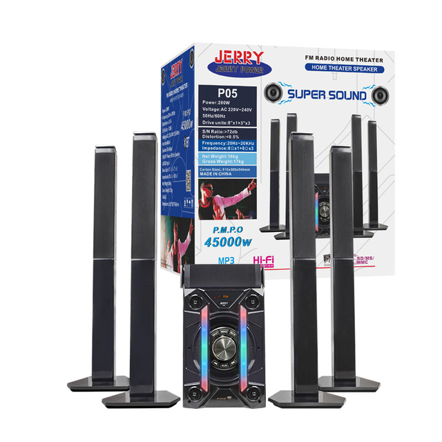 Sound Music Pro Audio Speaker System Blue Tooth 5.1 Home Theater For All Markets JR-P05