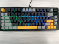 Clavier mécanique de jeu Keywin BK7501 personnalisé, tri-mode, 75 %, RGB, avec joint, OEM, hotswap, avec bouton rotatif