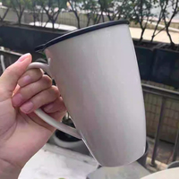 Tasse à thé en céramique en porcelaine moderne personnalisée de 450 ml, tasses à café, cadeau promotionnel, infuseur avec couvercle, tasse à thé/café en feuilles détachées, vaisselle sûre