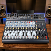 Console de mixage audio 16 canaux avec 8 effets numériques DSP, Bluetooth, USB, en métal, pour karaoké et spectacles sur scène