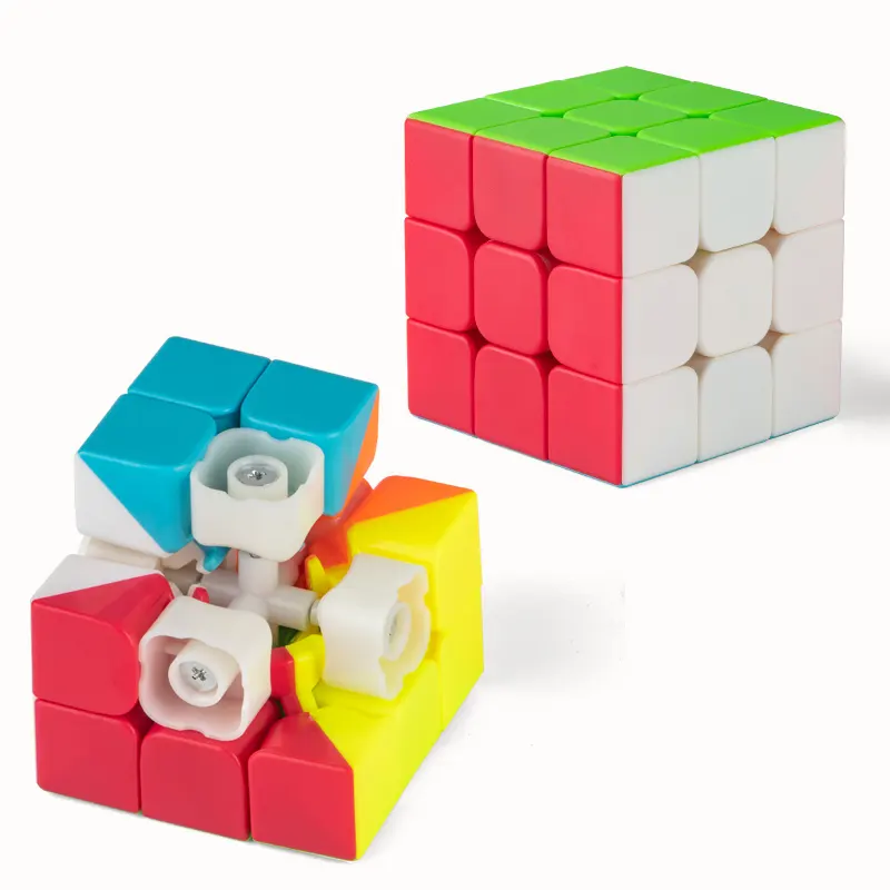 Cubo mágico de alta qualidade, 5.6cm 3x3, cubo mágico, suave, sem adesivos, 3x3x3, quebra-cabeça de velocidade, brinquedo para crianças, rubis