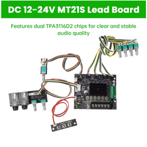 Placa Amplificadora <span class=keywords><strong>Bluetooth</strong></span> 5.0 TPA3116D2 de 12-24V MT21S de <span class=keywords><strong>2.1</strong></span> Canales, <span class=keywords><strong>50W</strong></span>+<span class=keywords><strong>50W</strong></span>+<span class=keywords><strong>100W</strong></span> con Entradas de Micrófono Dual, AUX/USB para Sistemas de Sonido KTV - Product Image 2