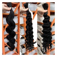 Extensions de cheveux humains sans trame, brins de cheveux bruts non traités, cheveux en vrac sans trame, extensions de cheveux humains non tissés pour le tressage, vente en gros