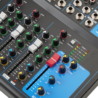 Console de mixage audio DJ de haute qualité F4 4 canaux pour karaoké, musique, 4 entrées auxiliaires, enregistrement en studio, contrôleur d'enregistrement, interface DSP