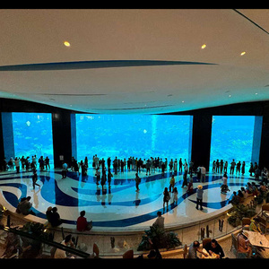 Op maat gemaakte transparante nieuwe stijl kristalheldere acryl wand grote <span class=keywords><strong>aquarium</strong></span> viskom fabriek op maat groothandel - Product Image 2