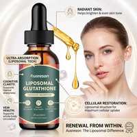 Complément de soin de la peau liquide Halal L-glutathion Alpha Arbutine, éclaircissant, Vitamine C réduite, Collagène, Gouttes liposomales de L-glutathion