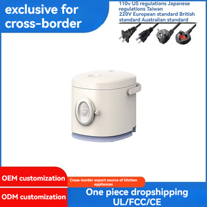 Cuiseur à riz multifonction 110V 1,2L, <span class=keywords><strong>petit</strong></span> format, avec cuve antiadhésive 200W et plateau vapeur pour aliments pour bébés et bouillie, pour 1 à 3 personnes, exportation US - Product Image 2