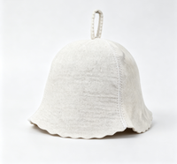 Chapeau de sauna en feutre de laine uni multicolore, léger, pour sauna, bain de vapeur, spa à domicile