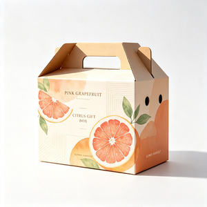 <span class=keywords><strong>Caja</strong></span> de Regalo con Asa para Pomelos, Diseño en Acuarela, Impresión Digital, Resistente al Agua y a los Golpes, Personalizable con Logotipo, Venta al Por Mayor - Product Image 1