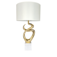 Offre Spéciale lampe de bureau intérieure Design artistique incurvé, accessoires de luxe, lampes de Table de salon fantaisie