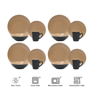 Round Kitchen Plates Set Coffee Mug Elegant High-End Microwave Oven Safe Dinnerware Set <b>Wedding</b> Celebration - Product Image 6