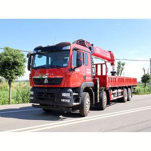 รถบรรทุกติดเครน Sinotruk 8*4 พร้อมบูมยืดหดได้ 16 ตัน ระบบสตาร์ท-หยุดอัตโนมัติ  เหมาะสำหรับงานวิศวกรรมก่อสร้าง - Product Image 2