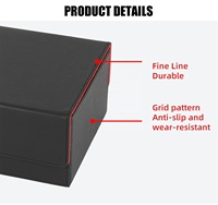 Torson 400 + Durable PU Cuir Velours Deck Box Flashcards et pour le stockage du jeu PTCG 2 pièces Boîte à dés pour TCG/ Protector Deck Box