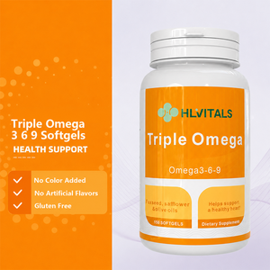 Capsules molles d'huile de poisson Oméga 3 EPA DHA rapport 80/10 3000mg Triple Oméga 3-6-9 90 unités Complément alimentaire pour adultes Capsules molles OEM - Product Image 6