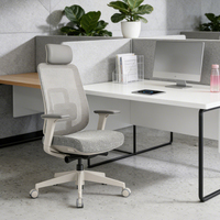 Chaise de bureau moderne réglable en hauteur, pivotante, ergonomique avec support lombaire, confortable, en maille, pour personnel, bureau à domicile et atelier