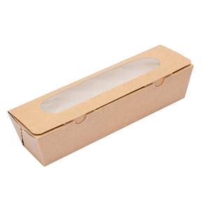 Nano-micro Wave Cardboard <b>Sandwich</b> and Baguette <b>Boxes</b> 27.5 cm x 8 cm x 6.2 cm - Product Image 1