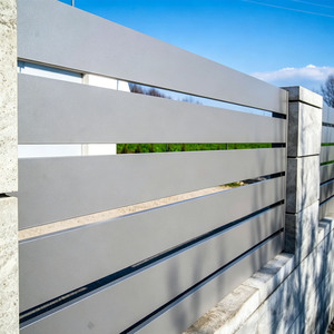 Clôture de sécurité en aluminium à lattes, respectueuse de l'environnement, résistante au vent, durable, avec revêtement en poudre, pour extérieur, maison, <span class=keywords><strong>jardin</strong></span> - Product Image 5