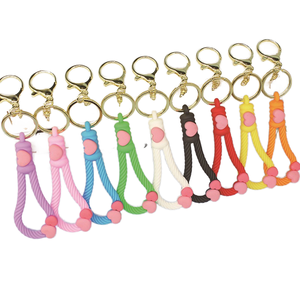 Lanyard Rubber Wristlet Key Chain Hot Sales Cartoon Pvc Wrist Strap Key Chain