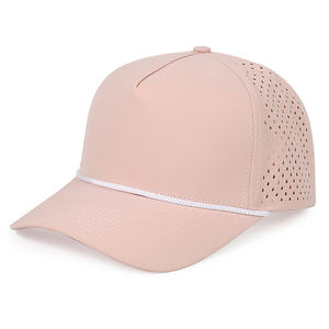 Gorra de Béisbol de 5 Paneles con Logotipo Personalizado Bordado de Alta Calidad, Gorra de Golf con Orificios Cortados con Láser, Secado Rápido y Protección Solar - Product Image 3