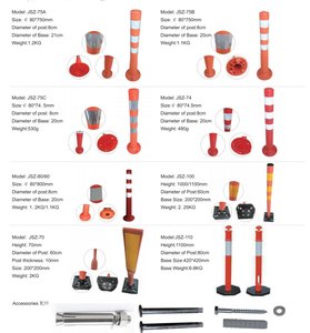 Verkeersveiligheidsafbaters H 75Cm Tpu Flexibele Bollard <span class=keywords><strong>Delineator</strong></span> Verkeerspost Waarschuwing Veerpost - Product Image 6
