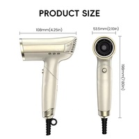 RUCHA Ensemble de Sèche-Cheveux Pliable Sèche-Cheveux Professionnel Fonction Infrarouge Ion Plasma