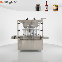 Machine de remplissage industrielle réglable Bottlinglife pour huile de piment et confiture liquides, pour produits chimiques de 500 à 1000 ml, résistante à la corrosion