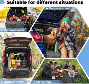 Protecteur de coffre de voiture pour chien avec protection latérale et pare-chocs, housse de siège de voiture pour chien, tapis de coffre universel, imperméable, résistant aux rayures - Product Image 5