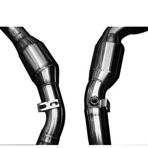 <b>Vortex</b> Maserati Stainless Steel CatBack Tuning Downpipe Performance Enhanced Exhaust Muffler Blue Burnt Finish 1.5mm Thickness - Product Image 5