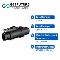 Adaptateur de chargeur EV GEEFUTURE 32A, adaptateur de port de charge Type 2 vers Type 1