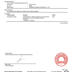 OEM/ODM occhiali tattici di sicurezza PC lenti resistenti agli urti certificate ANSI Z87 EN166 occhiali di sicurezza 100% occhiali protettivi UV - Product Image 6