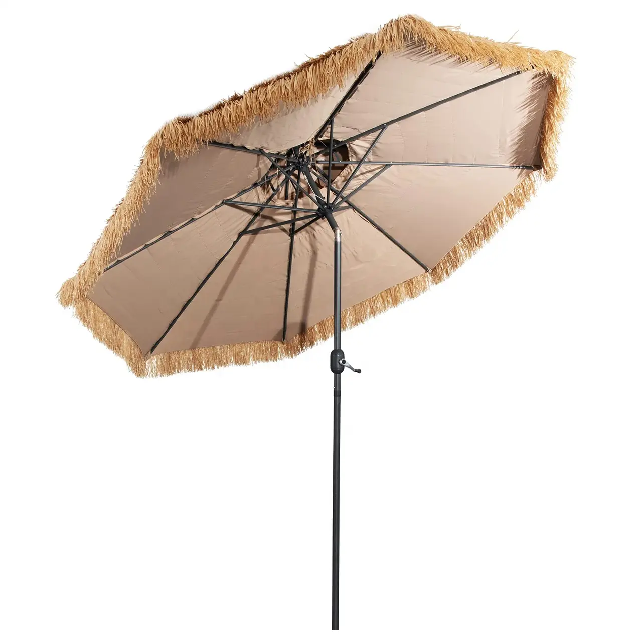 10FT Large Size Umbrella Beach Tiki Sun Shade Umbrella Waterproof Hawaiian Hula Beach Umbrella Patio Used Straw PP Material