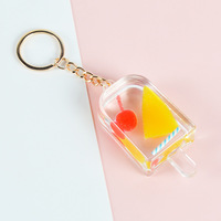 Porte-clés pendentif en PVC, simulation de bâtonnet de glace, modèle miniature de jouet alimentaire DIY, décoration de sac