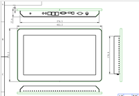 Layar Lebar Murah Tahan Air IP65 Monitor Layar Sentuh 15.6 Inci dengan Antarmuka VGA USB DVI