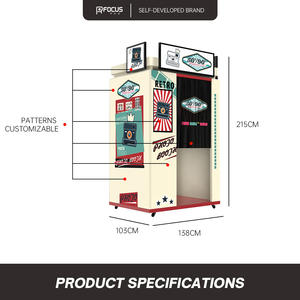 Photomaton DSLR encastré, kiosque professionnel avec imprimante <span class=keywords><strong>photo</strong></span> instantanée, machine <span class=keywords><strong>photo</strong></span> rétro vintage pour mariage, fête, événement - Product Image 2