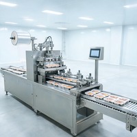 Machine de remplissage et de scellage automatique de gobelets à double cavité en ligne avec purge d'azote sous vide pour boissons