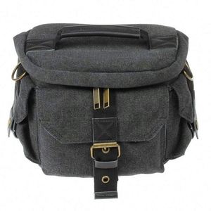 Sac à bandoulière pour appareil photo en toile imperméable, compatible DSLR, petit format, rembourré, style vintage, avec logo personnalisé, fabriqué en usine BSCI - Product Image 5