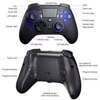 Manette de jeu sans fil GAMINJA à six axes BT 5.0, prix d'usine OEM, pour NS Switch PS4 PC, boutons programmables
