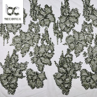 Tissu en dentelle à sequins brodés africains en tulle, design personnalisé, vente en gros, 2026