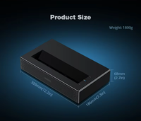 Proyector DLP HD de Enfoque Corto D068, 6500 Lúmenes, Android 11, Cine en Casa, Juegos, Educación, 4K, Portátil