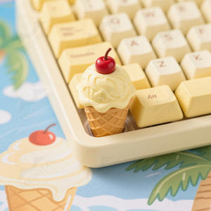 I tastieri personalizzabili in resina 3D, a forma di gelato, adatti per tastiere MX, possono essere personalizzati secondo necessità - Product Image 1