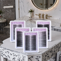 Extensions de cils pré-faites en forme de W à floraison automatique, effet 3D, naturelles, douces, légères, individuelles, complètes et épaisses