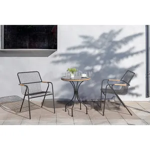 Vente en gros Ensembles de meubles en métal Bistro Petit mobilier d'extérieur Jeu de bistro pour balcon